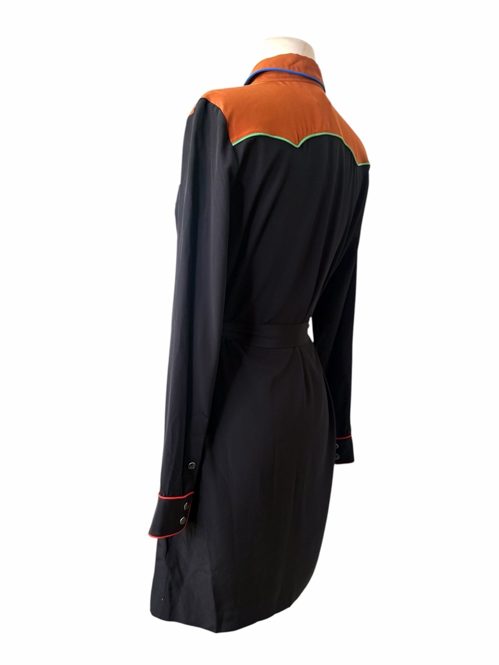 COACH New with Tags SOLID SILK BlACK SHIRT DRESS. Size 2. - Picture 12 of 15
